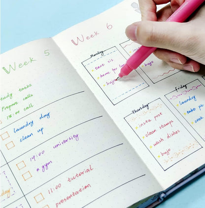 8-Pack Dual-Tip Roller Pattern Highlighters