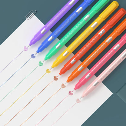 8-Pack Dual-Tip Roller Pattern Highlighters